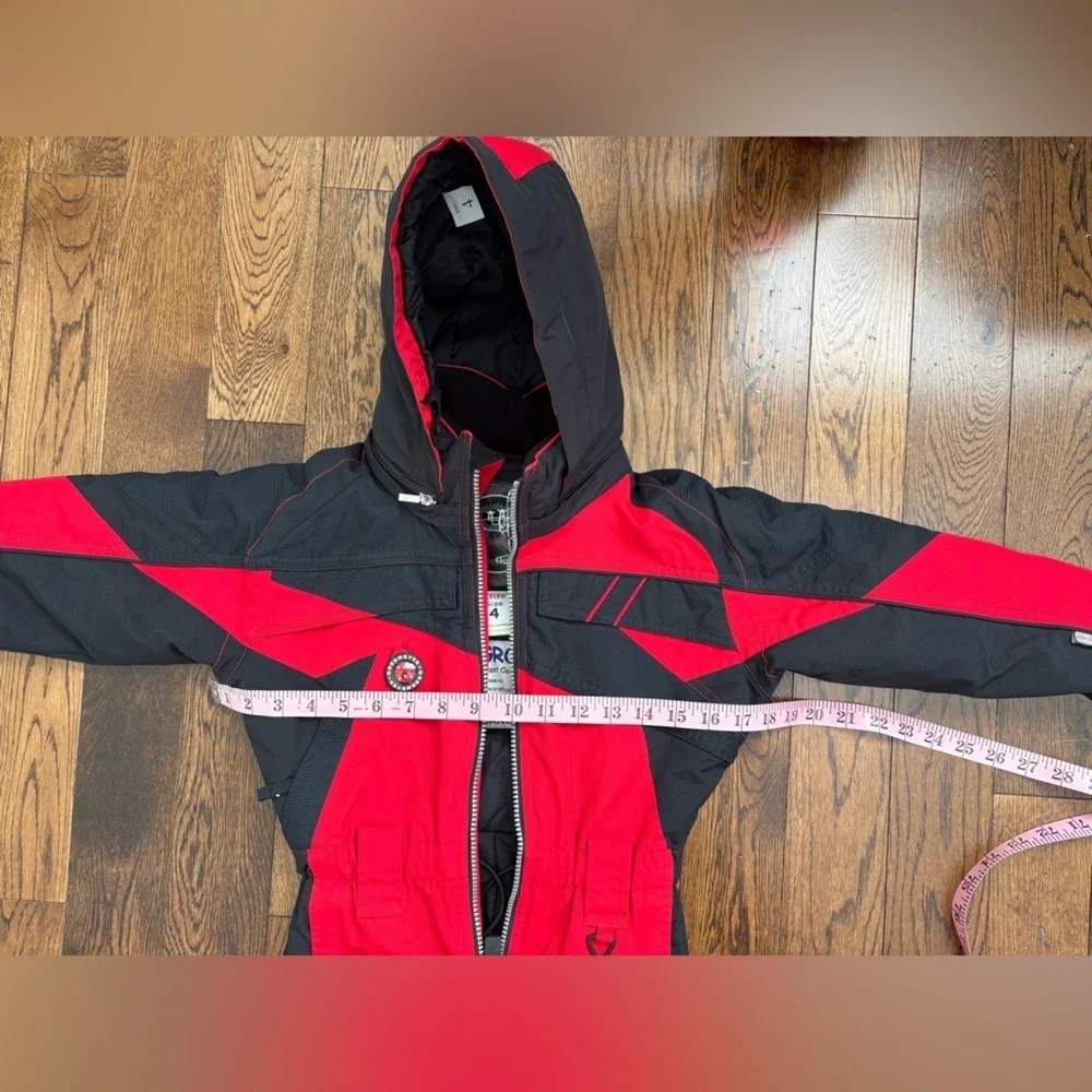 Obermeyer Kids Red and Black Ski/ Snowsuit Size 4